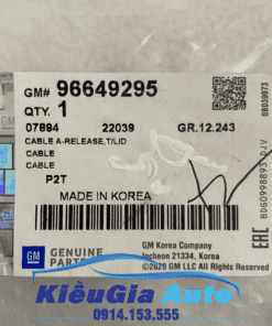 Dây cáp giật nắp cốp hậu Daewoo Gentra 5 Dây cáp giật nắp cốp hậu Daewoo Gentra